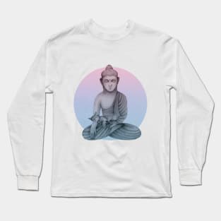 Buddha with cat 1 Long Sleeve T-Shirt